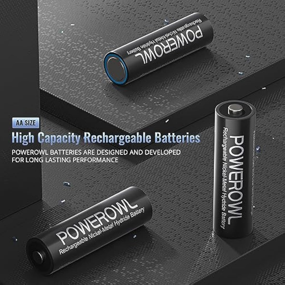 Powerowl AA Rechargeable Batteries 2800mAh Ni-MH High Capacity | 20 Pack