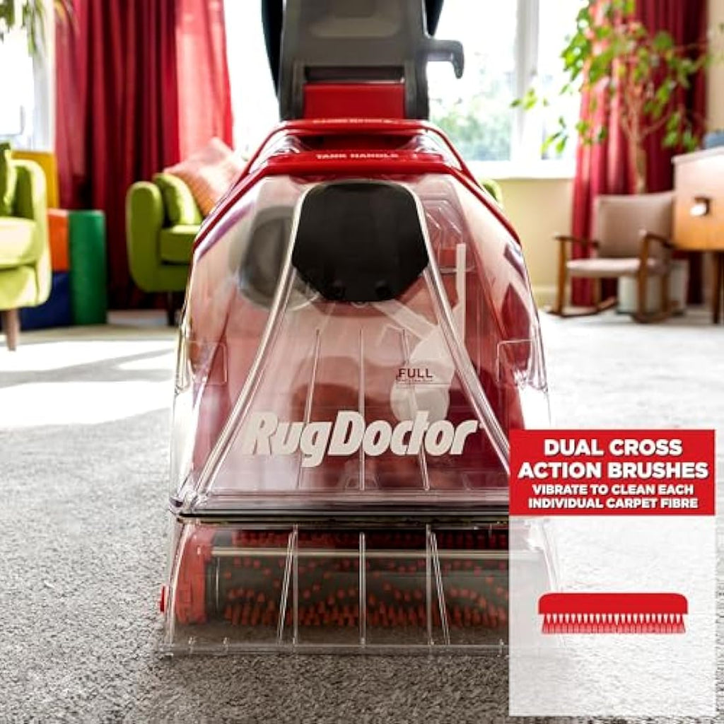Rug Doctor Deep Carpet Cleaner – 1300W Powerful Suction – Red/Grey