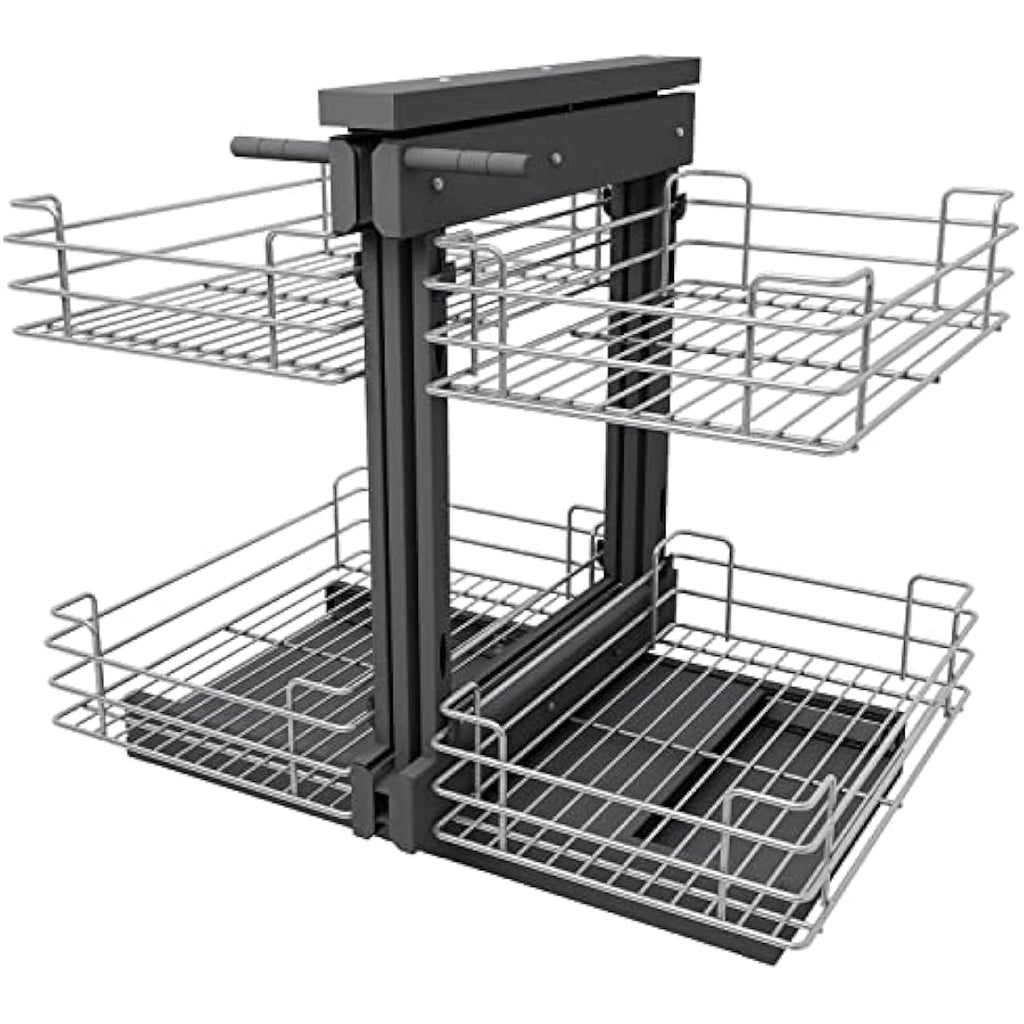 VADANIA Blind Corner Pull Out Organizer | 2-Tier Soft Close Kitchen Basket