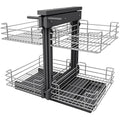 VADANIA Blind Corner Pull Out Organizer | 2-Tier Soft Close Kitchen Basket