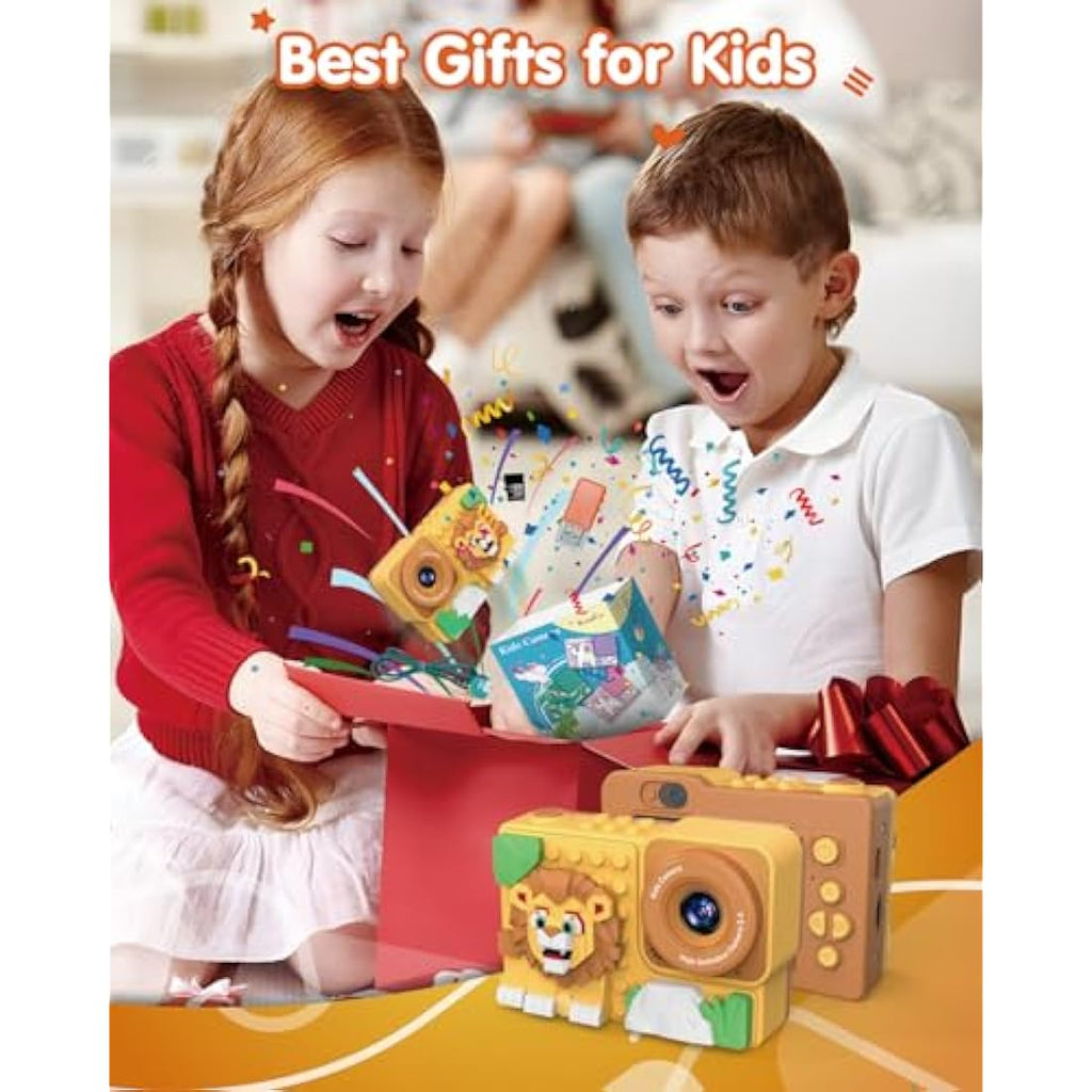 Kizeefun Kids Digital Camera – Building Block Toy with 32GB SD Card