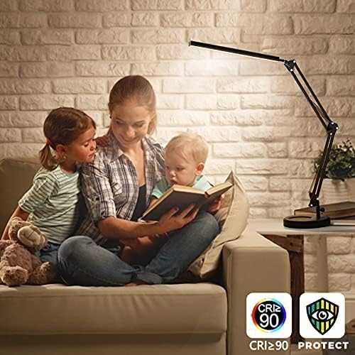 SKYLEO LED Desk Lamp – Swing Arm Clamp Light with 3 Modes & Base
