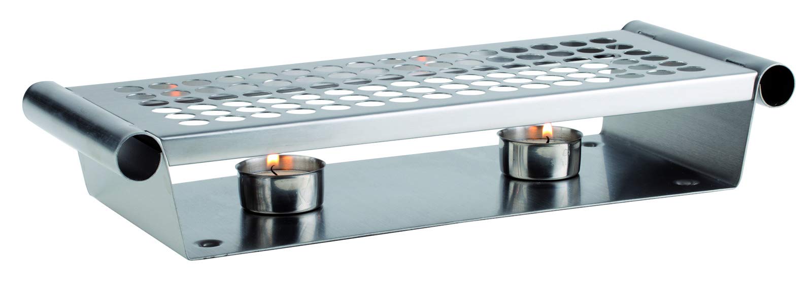 APS Stainless Steel Food Warmer - 2-Flame Buffet Plate Warmer