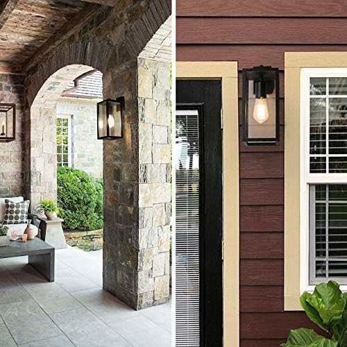 Brimmel Outdoor Wall Lantern – Matte Black Aluminum Porch Sconce Light