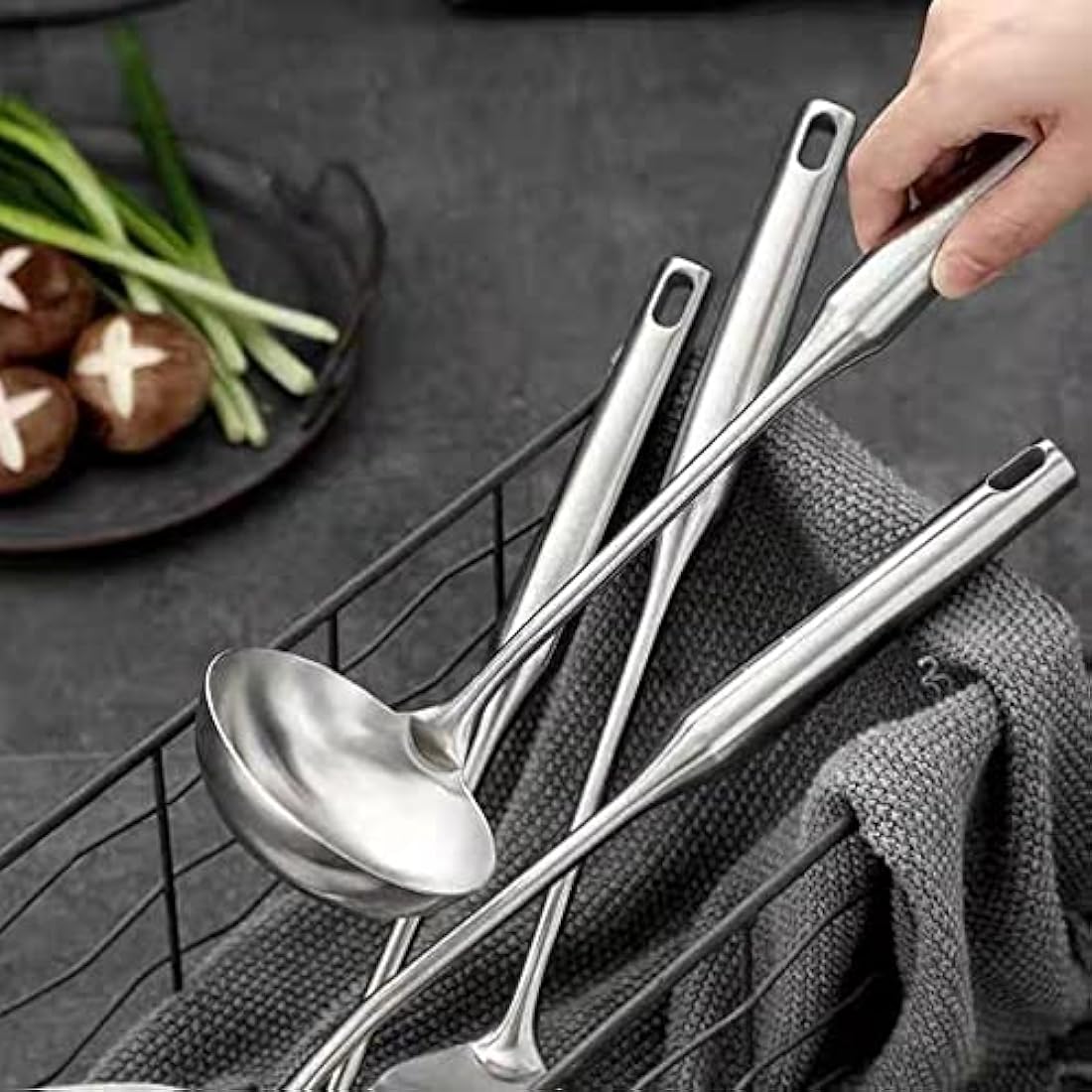 304 Stainless Steel Kitchen Utensils Set | 6-Piece Cooking Tools