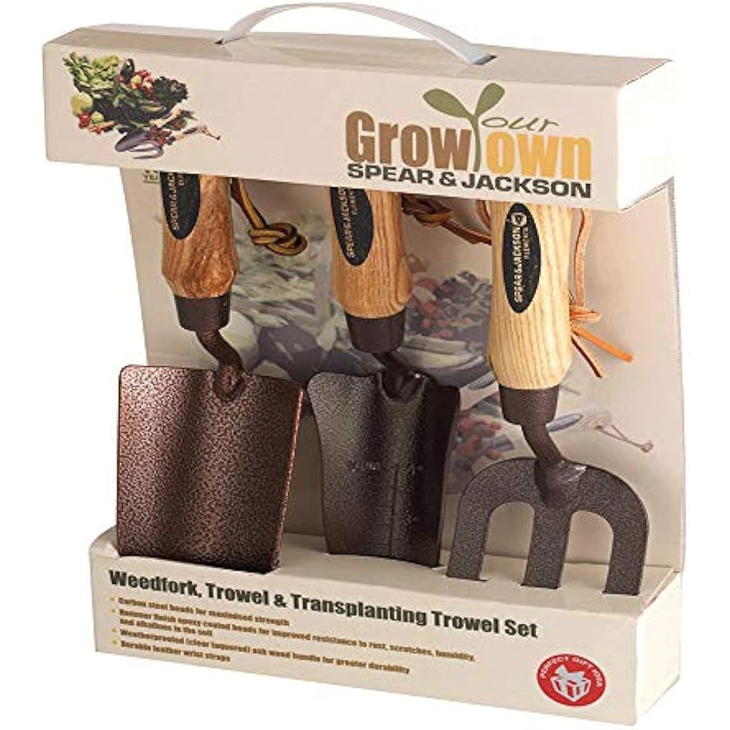 Spear & Jackson Elements 3 Piece Garden Tool Gift Set - Ash Wood
