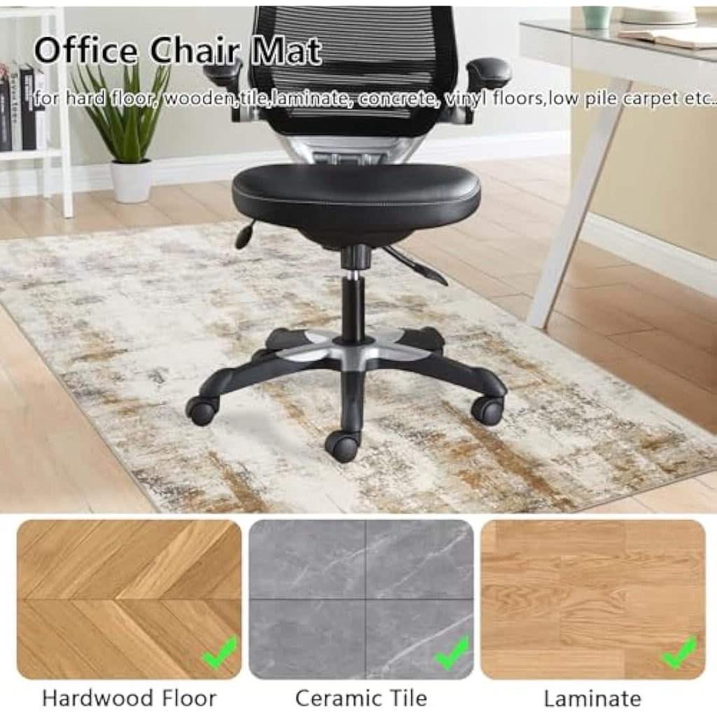 Jolof Store Office Chair Mat for Hard Floors | 120x150cm Washable Non-Slip