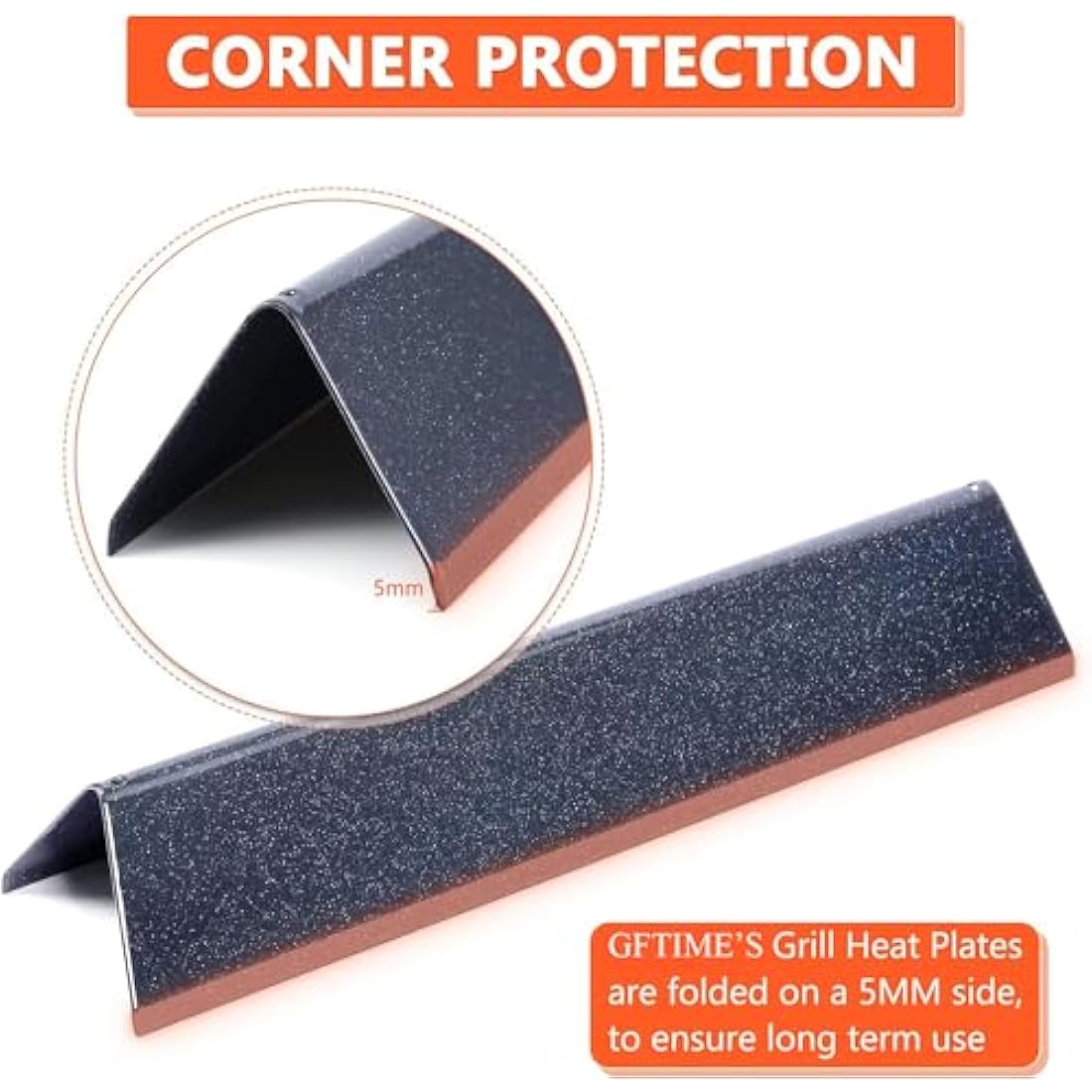 GFTIME 38.9CM Porcelain Steel Flavorizer Bars for Weber Spirit 300 Series