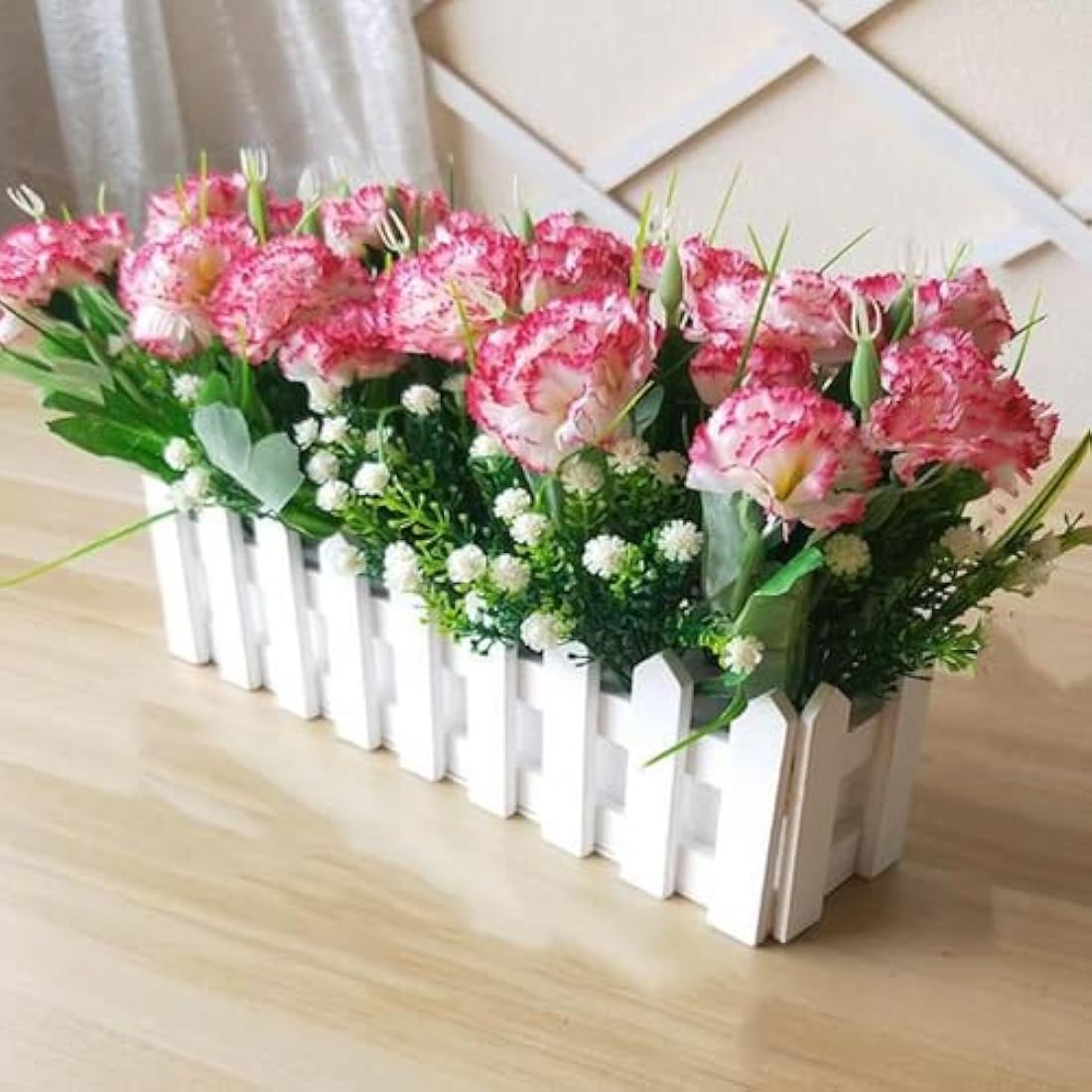 Jolof Store 40 Heads Artificial Carnations – UV Resistant Silk Bouquet