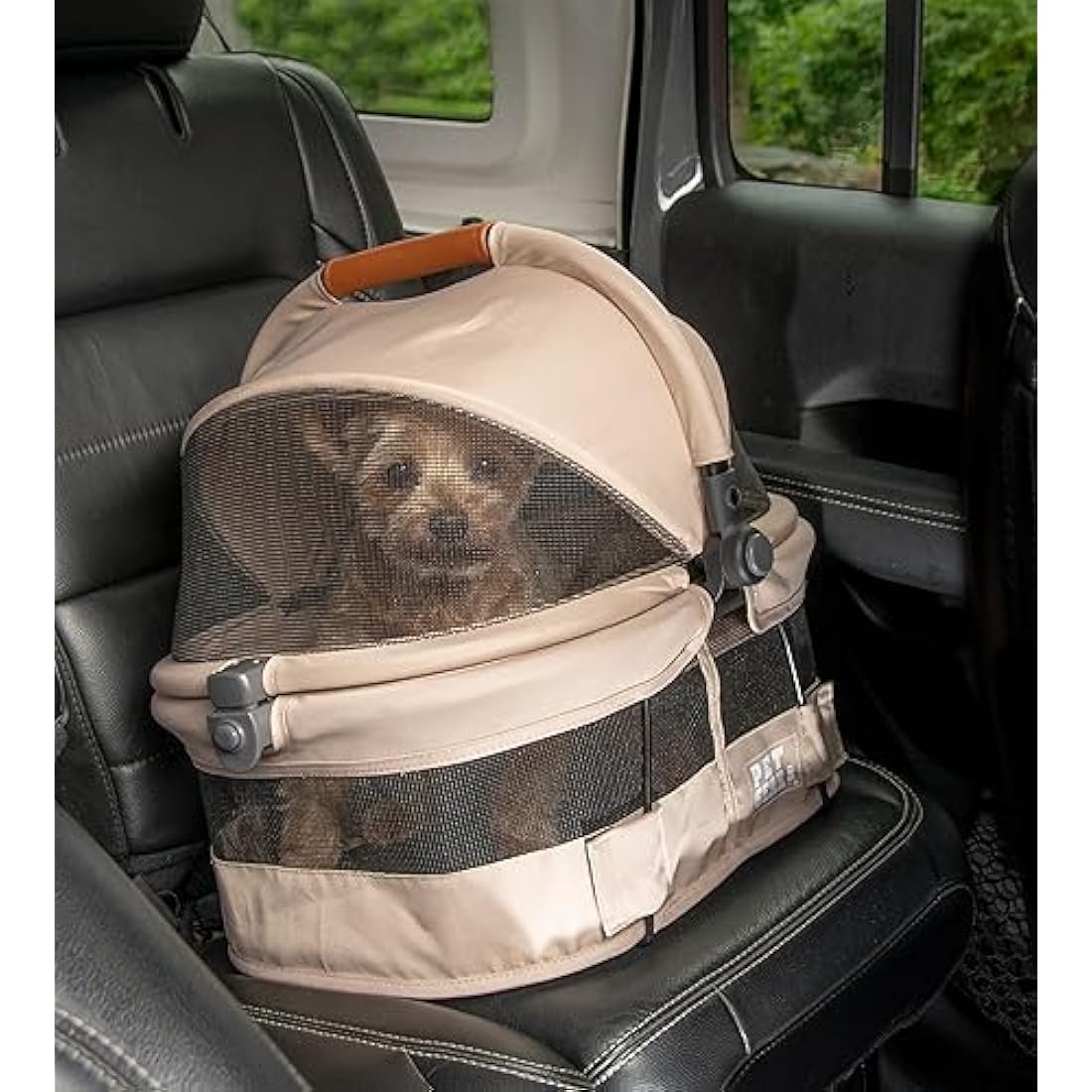 Pet Gear View 360 Ultra Lite Pet Carrier & Car Seat - Sand, 15"