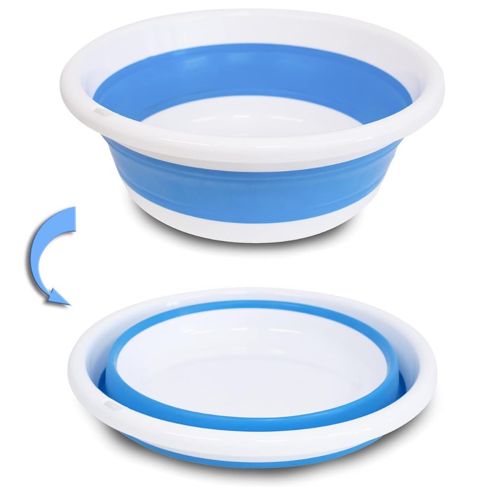 SIC Folding Washing Up Bowl | Collapsible Plastic Laundry Basin – Small