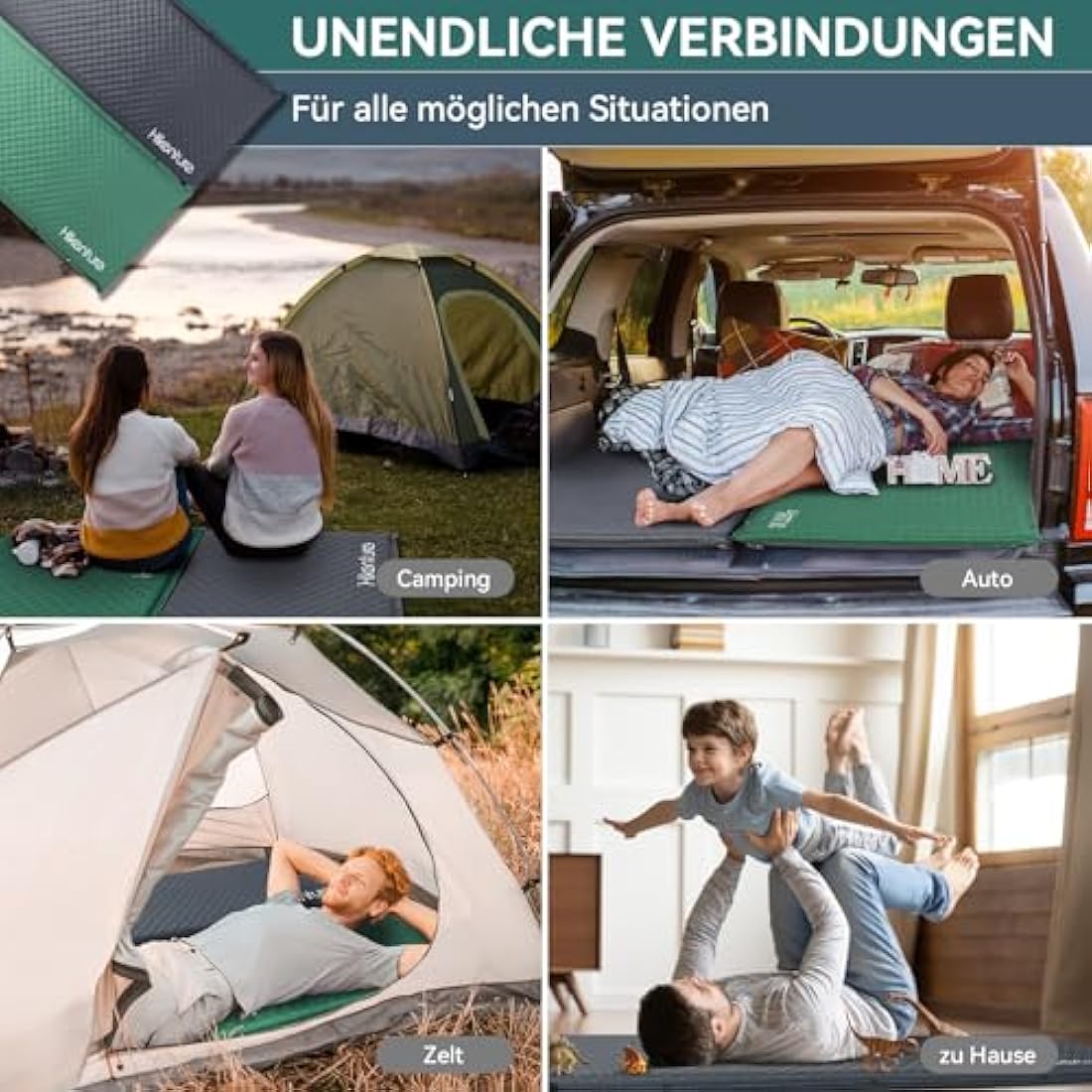 HIKENTURE Self-Inflating Sleeping Mat – 5cm Foam Camping Mattress