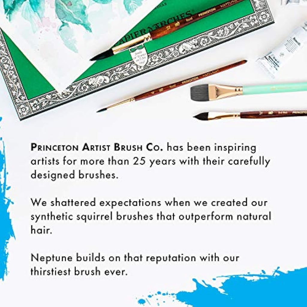 Princeton Neptune Synthetic Watercolor Brush Set - Professional 4pc Kit
