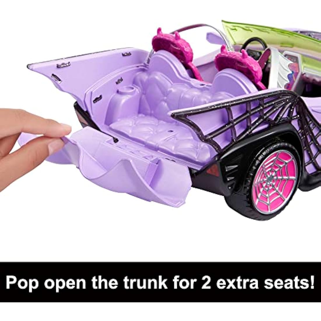 Monster High Ghoul Mobile Toy Car | Purple Convertible with Pet