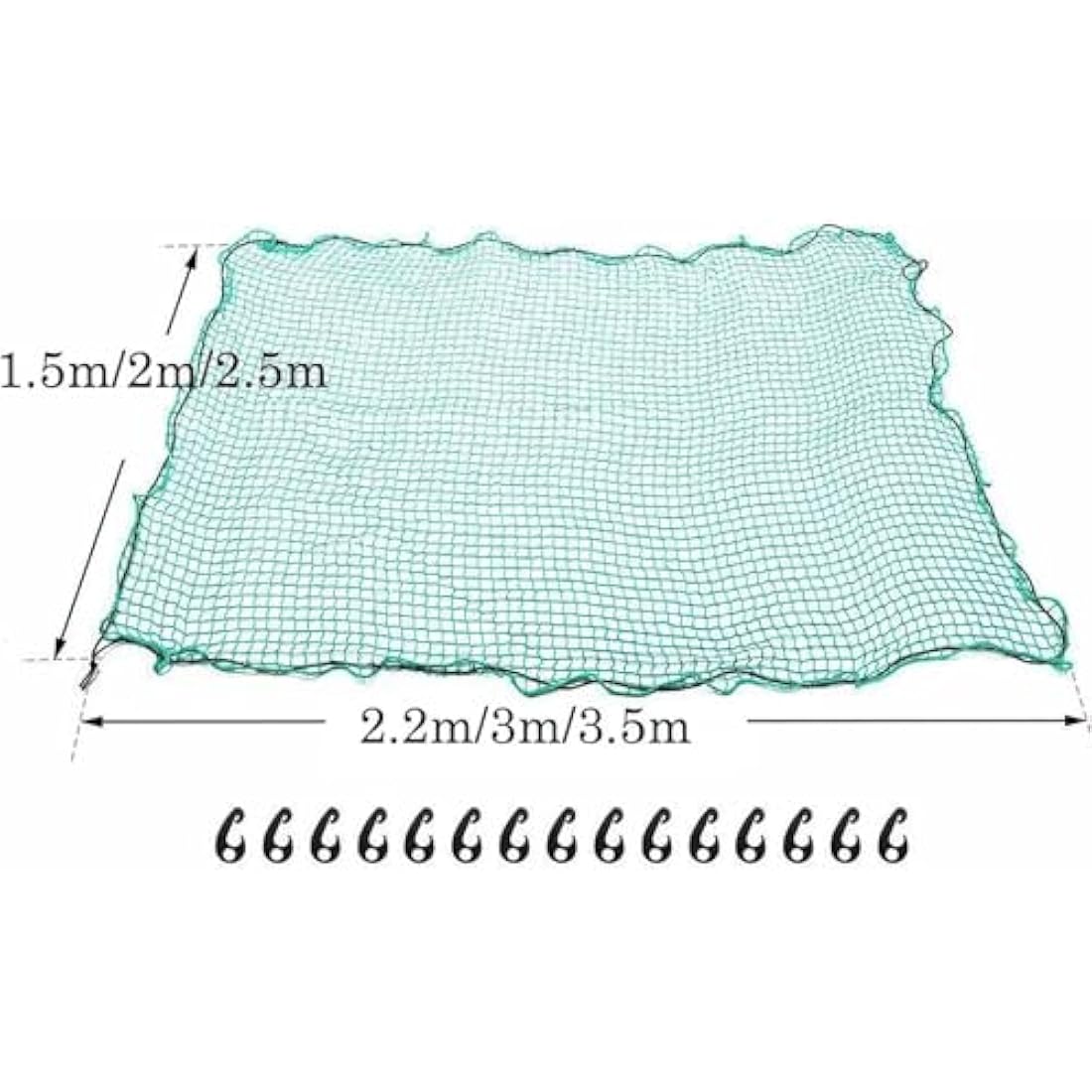 Heavy Duty Truck Cargo Net – Green Weather Resistant PP Mesh