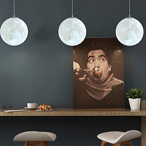 Jolof Store 3D Printed Moon Pendant Light – Modern Planet Ceiling Lamp