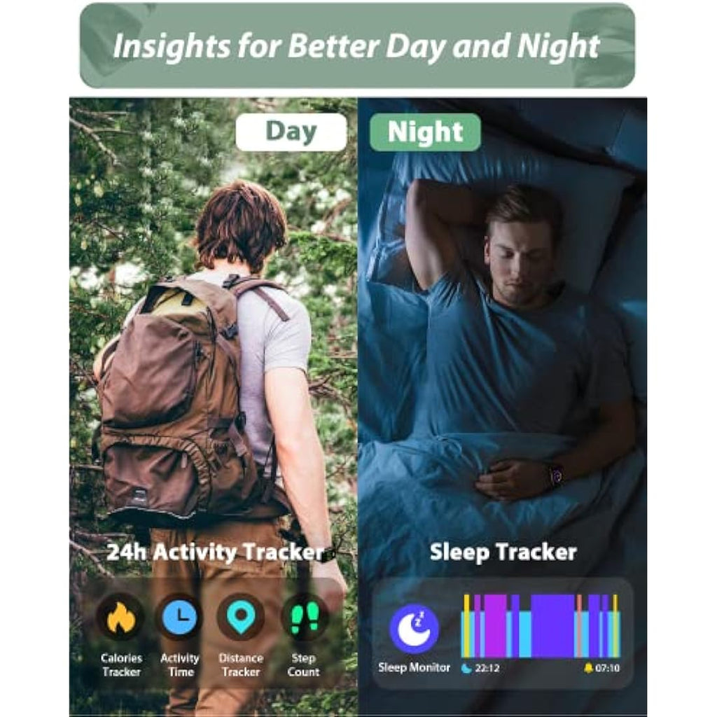 Smart Watch with Alexa & Bluetooth Call – 1.8" Fitness Tracker