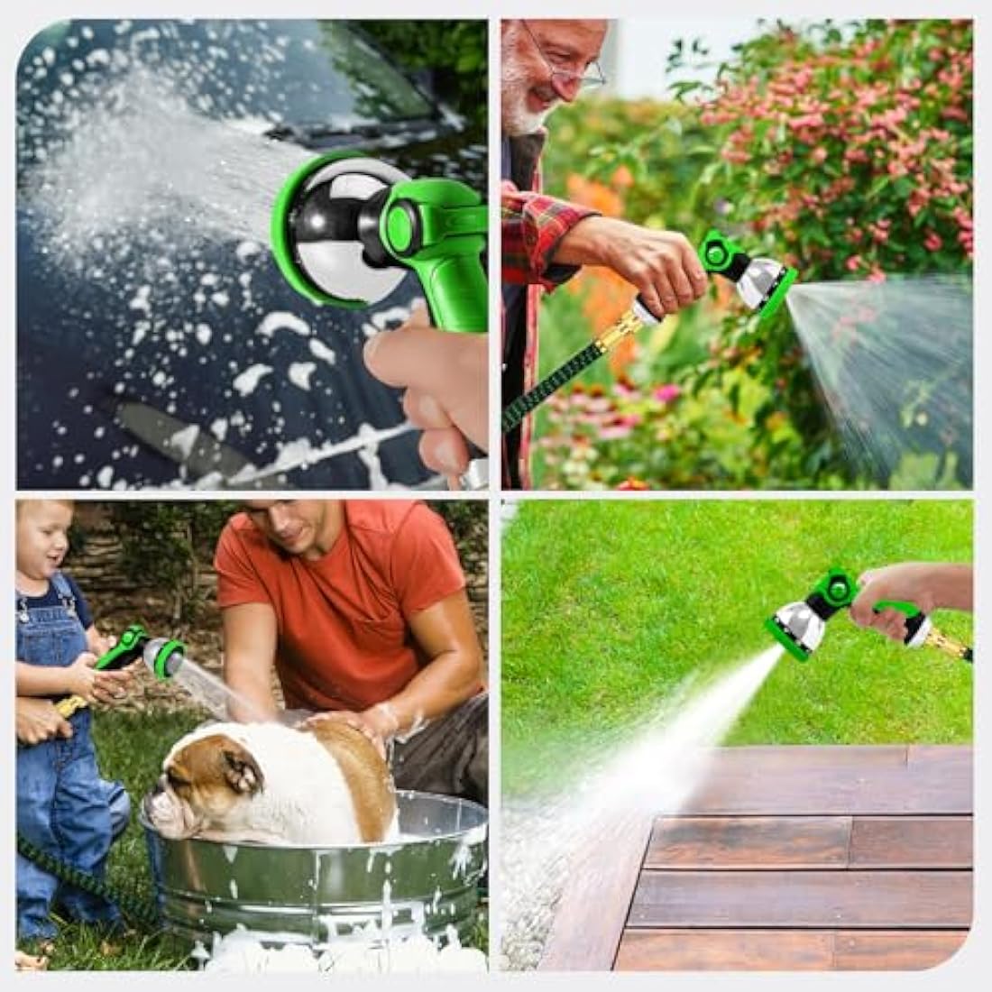 Jolof Store 50FT Expandable Garden Hose – 10 Function Nozzle & Metal Fittings