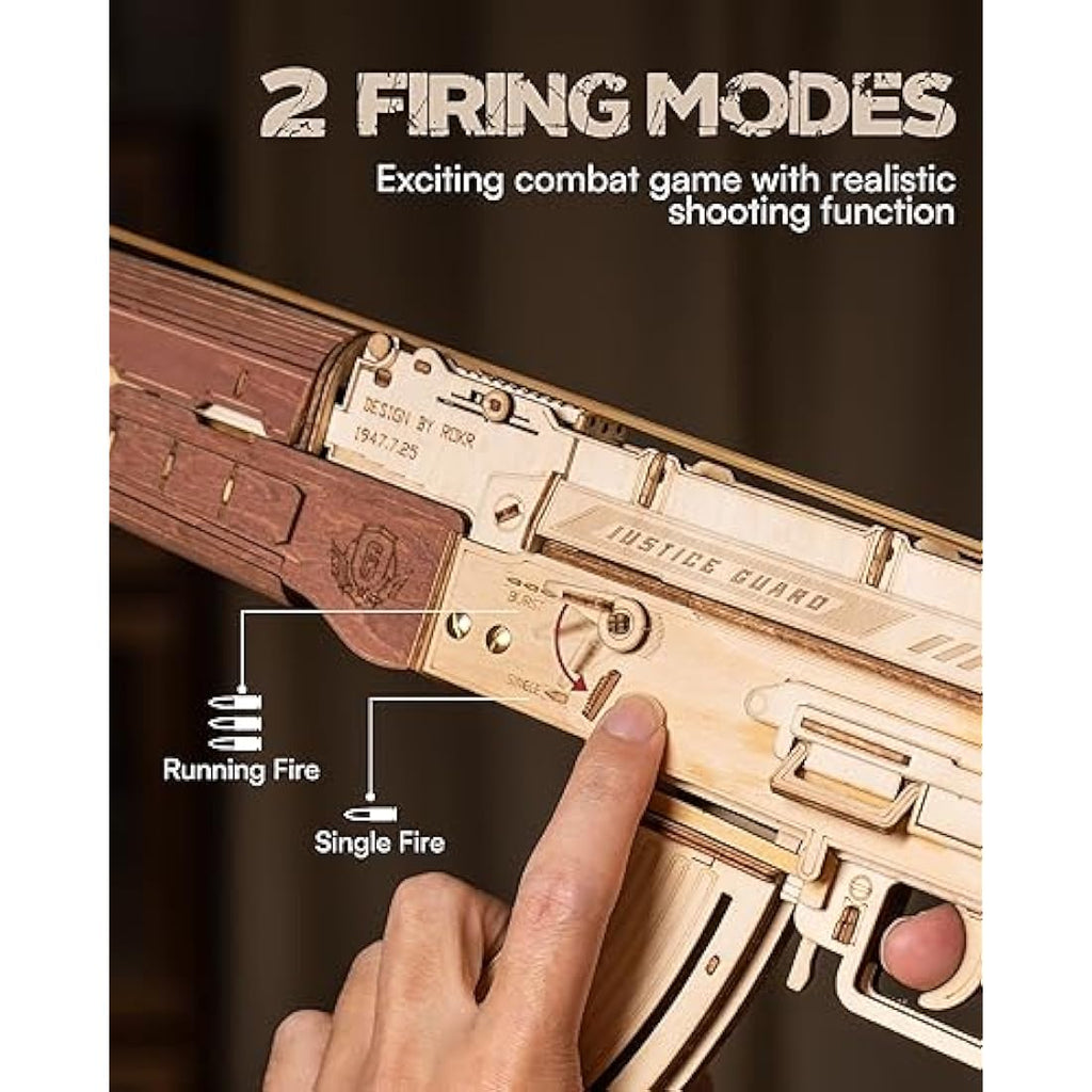 ROKR 3D Wooden Mechanical Model Kit | Military Projectile Toy Puzzle