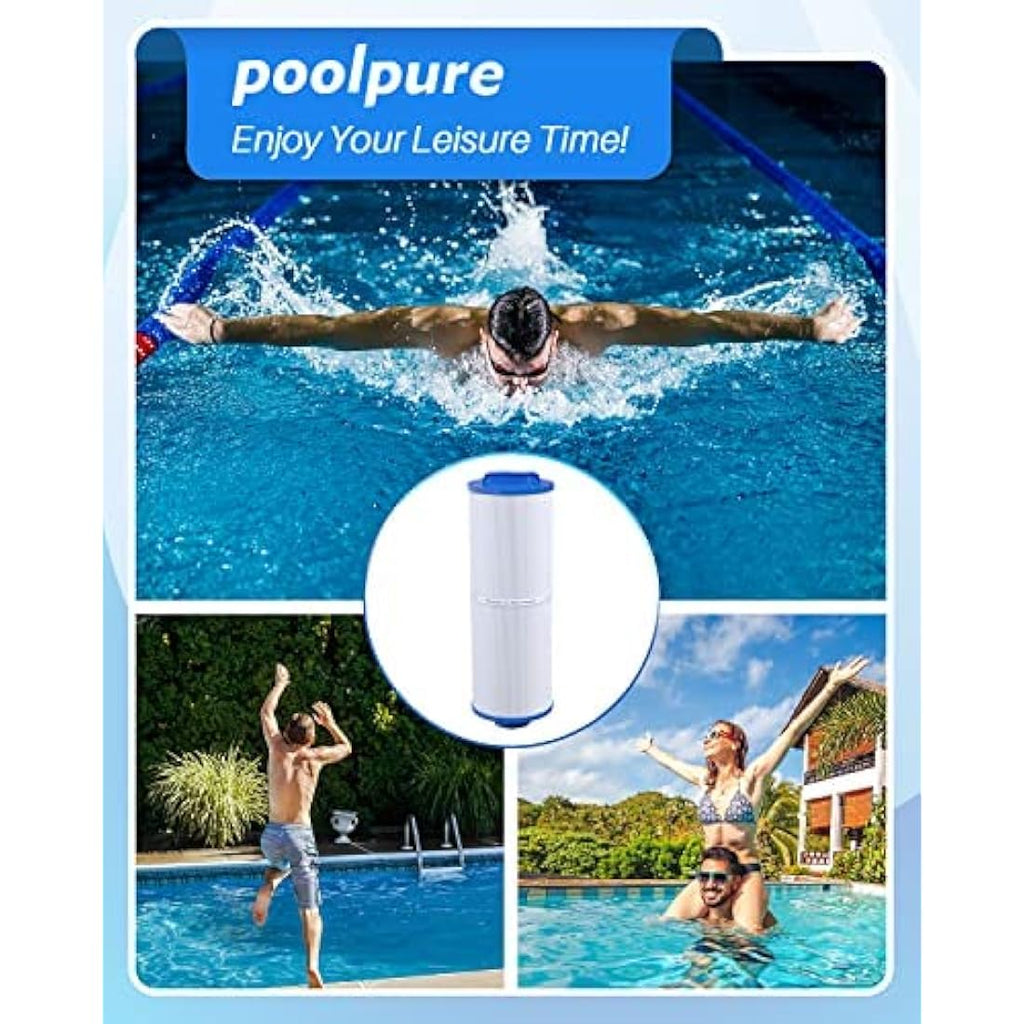 POOLPURE Spa Filter Replacement for PWW50L 4CH-949 | 50 sqft Cartridge 2 Pack