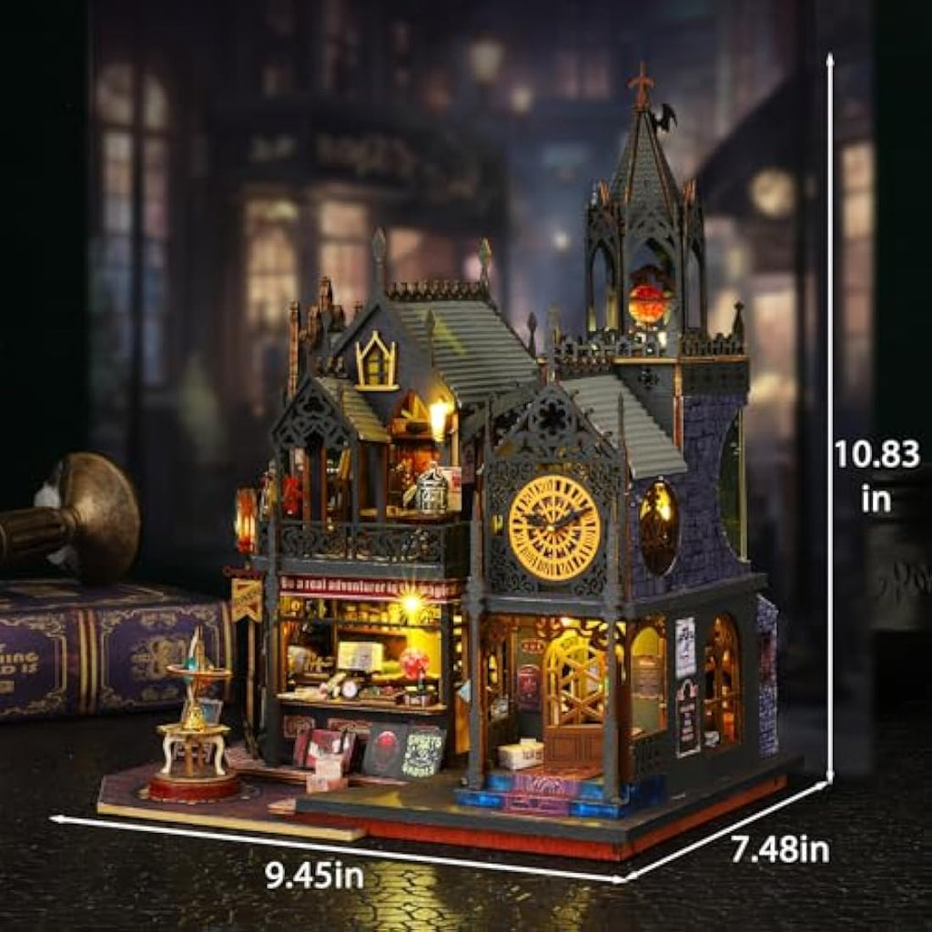 Jolof Store DIY Miniature Dollhouse Kit – Holo Magic City 2 Wooden House