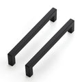 Ravinte 10 Pack Matte Black Kitchen Cabinet Handles | 160mm Square Bar