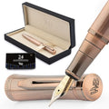 Wordsworth & Black Luxury Fountain Pen – Brushed Copper, 18K Gilded Nib