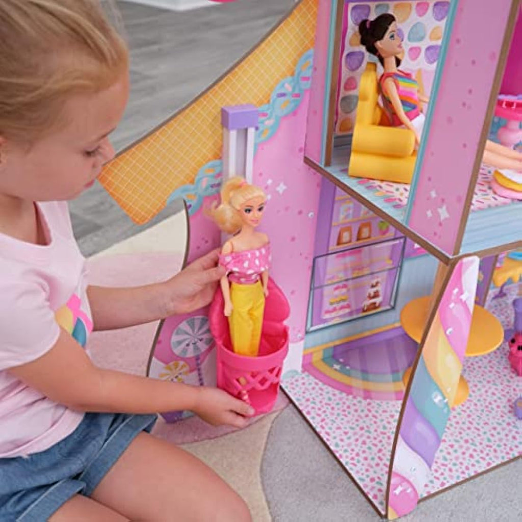 KidKraft Candy Castle Wooden Dollhouse with 28 Furniture Pieces