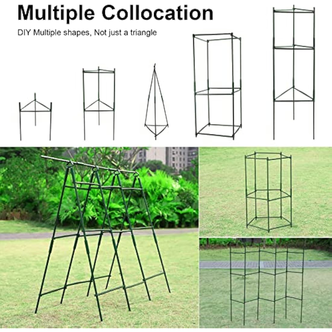 SZMDLX 48" Tomato Cage 3-Pack | Adjustable Iron Garden Plant Support