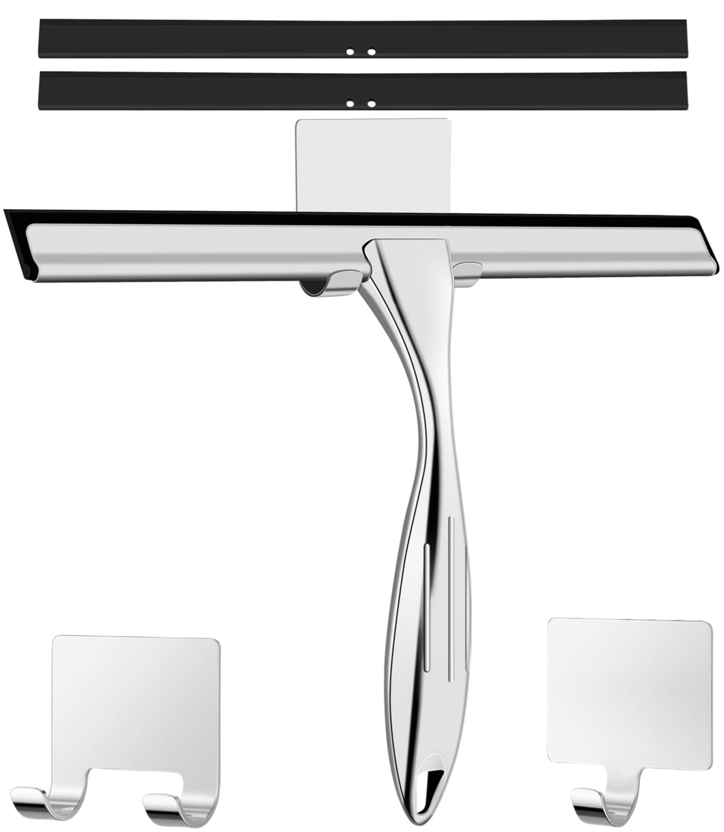 Jolof Store Stainless Steel Shower Squeegee - 25cm with 2 Refills