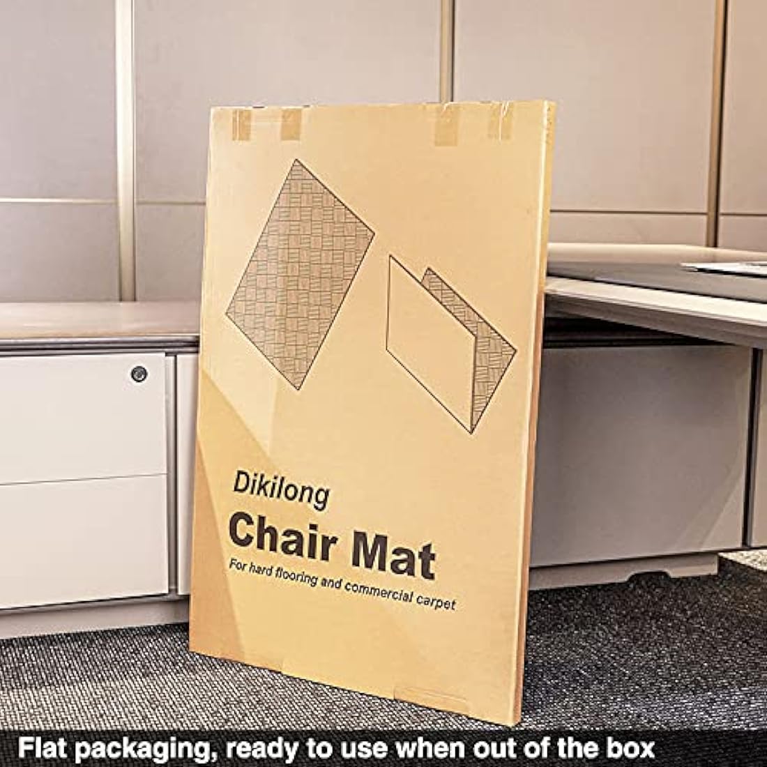 DIKILONG Luxury Office Chair Mat – 120x90cm Non-Slip Carpet Protector