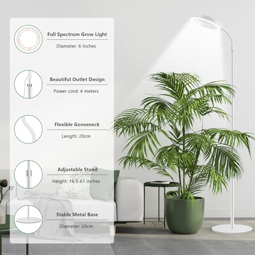Aumtrly Floor Standing LED Grow Light | Full Spectrum Tall Plant Lamp