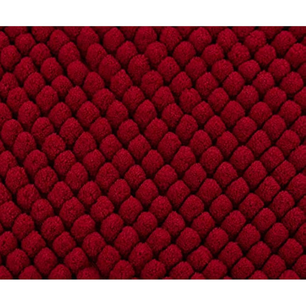 Gözze Anti-Slip Bath Mat – Super Soft Microfibre Rug, 70x120cm, Bordeaux