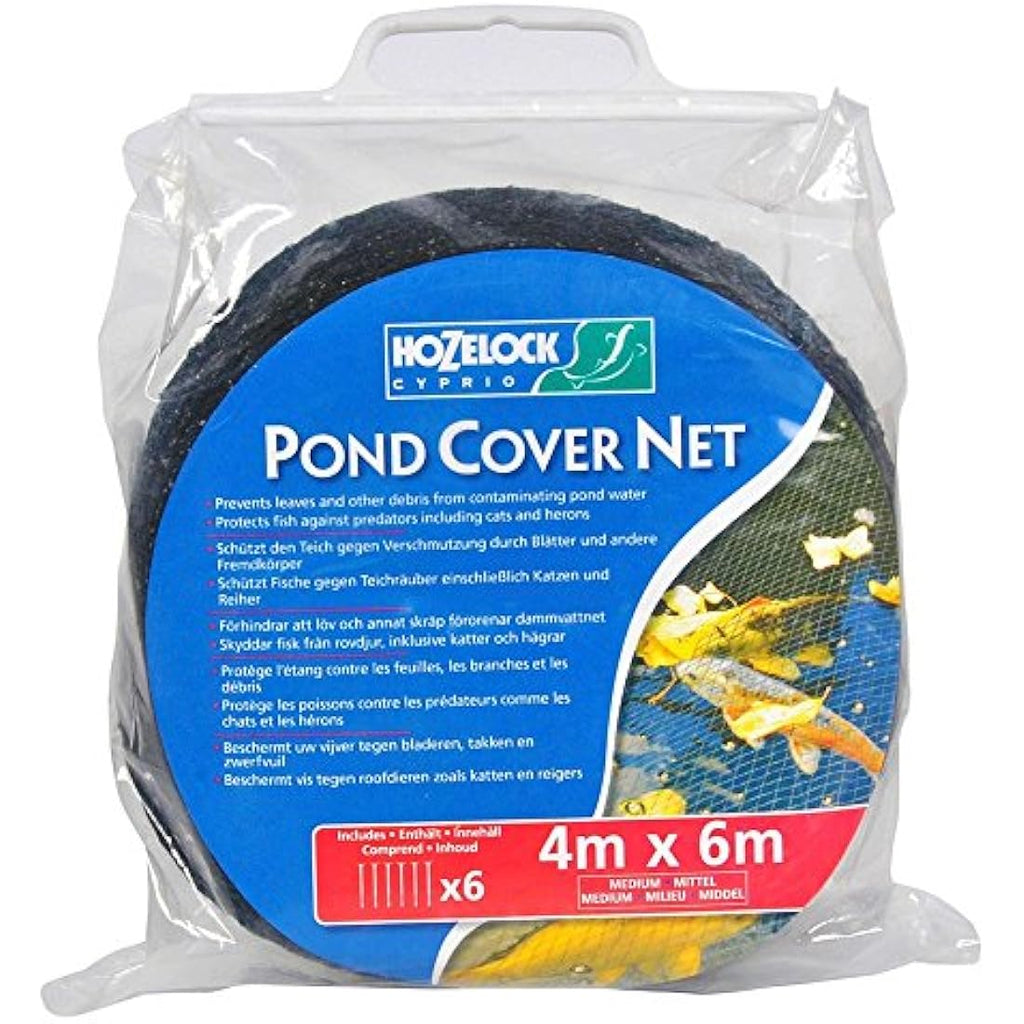 Hozelock Pond Protection Net – 4 x 6m Leaf Guard with 6 Stakes