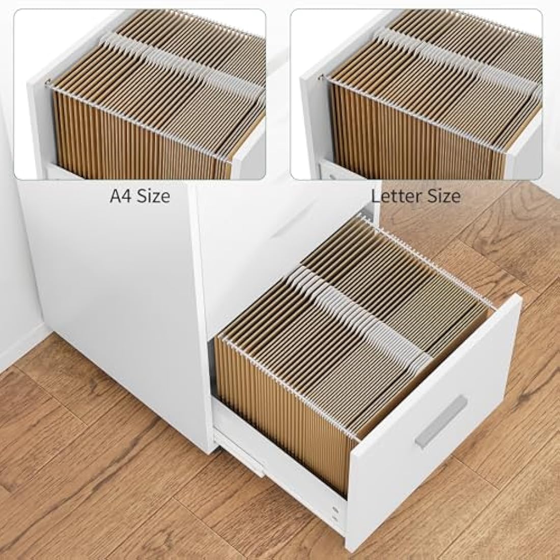 YITAHOME 4-Drawer Mobile File Cabinet | Rolling Under Desk Storage, White