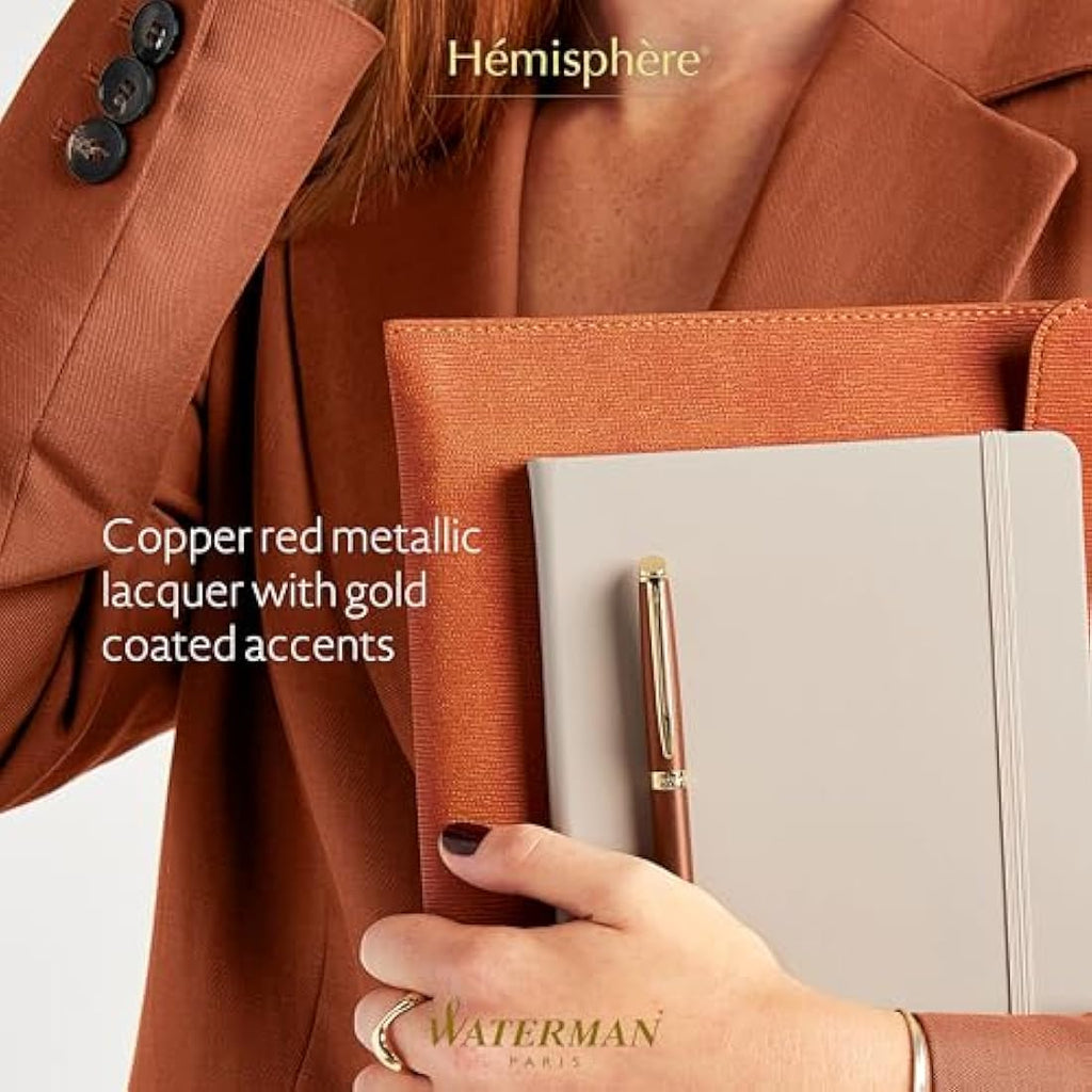 Waterman Hémisphère Fountain Pen – Copper Red, Medium Nib Luxury Pen