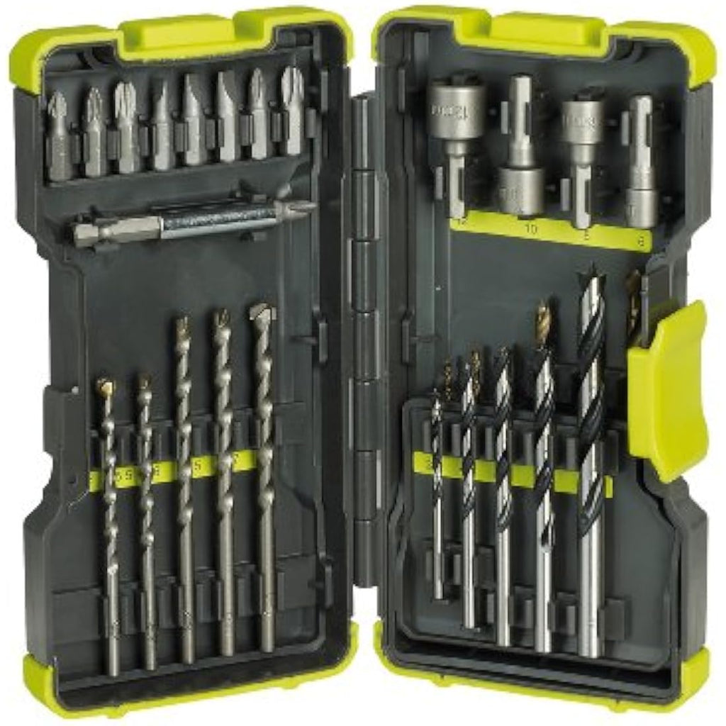 Ryobi 30-Piece Mixed Drilling and Driving Bit Set for Metal & Wood