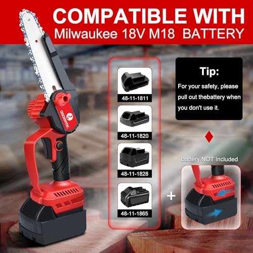 6-Inch Brushless Mini Chainsaw for Milwaukee M18 18V Battery
