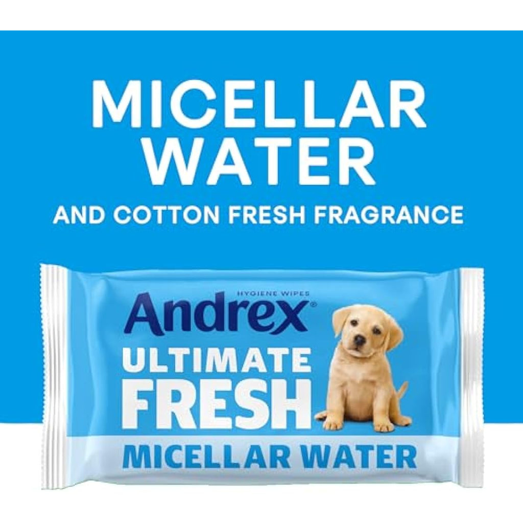 Andrex Ultimate Fresh Washlets – 12 Pack Flushable & Biodegradable Wipes