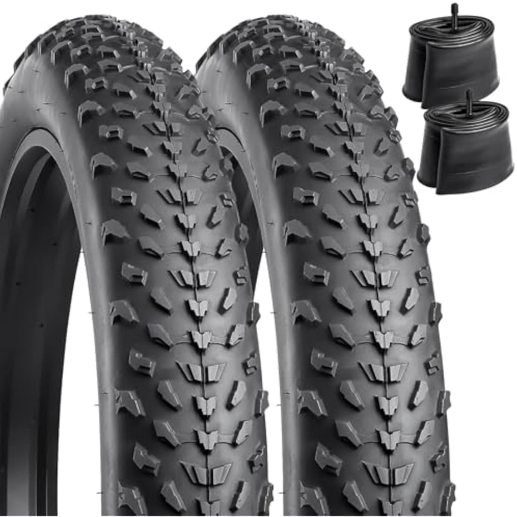 YunSCM 20x4.0 Foldable Fat Bike Tyre and Inner Tube Set for E-Bikes