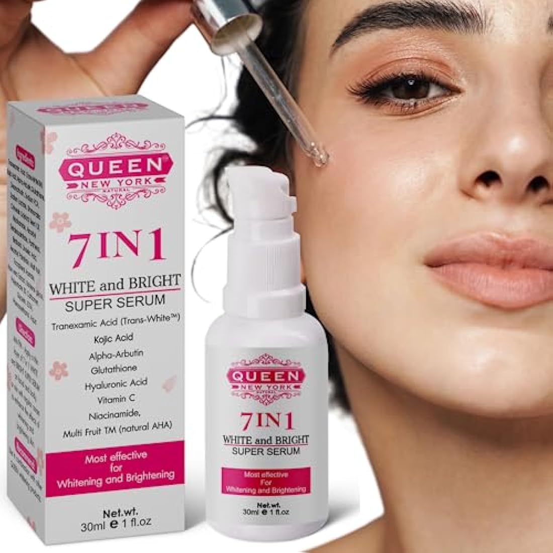 Queen Natural New York 7-in-1 Dark Spot Serum with Tranexamic Acid (2 Pack)