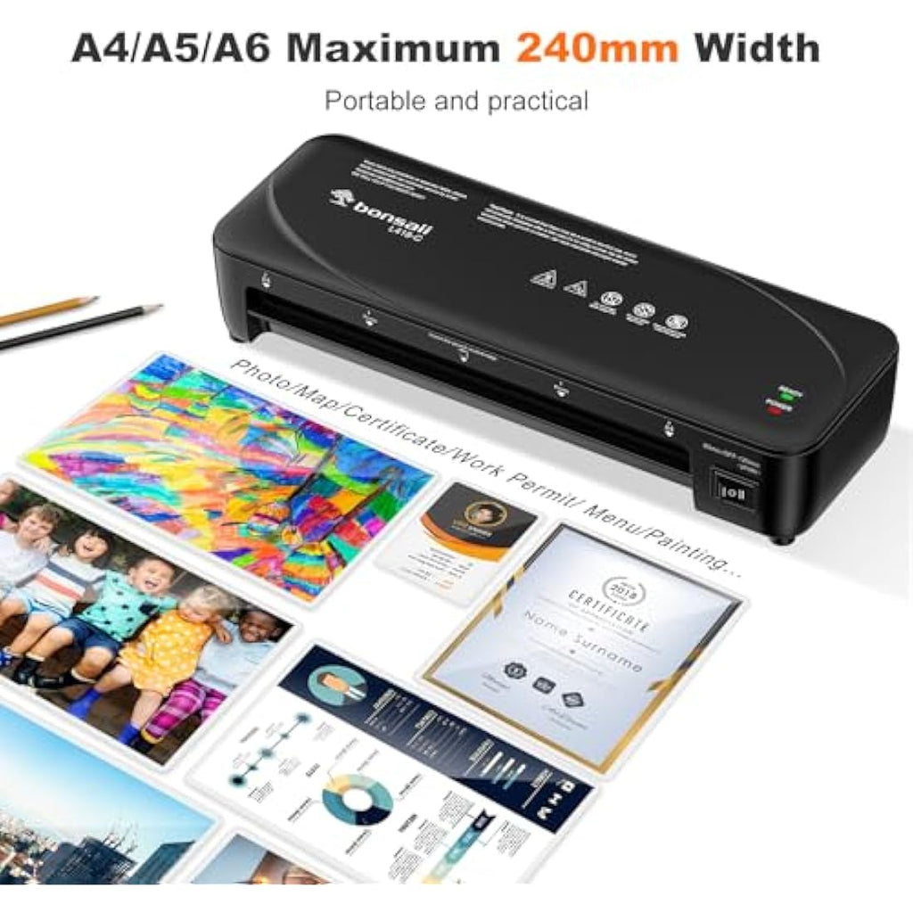 Bonsaii A4 Laminator Machine | Never Jam Thermal L418-C for Home & Office