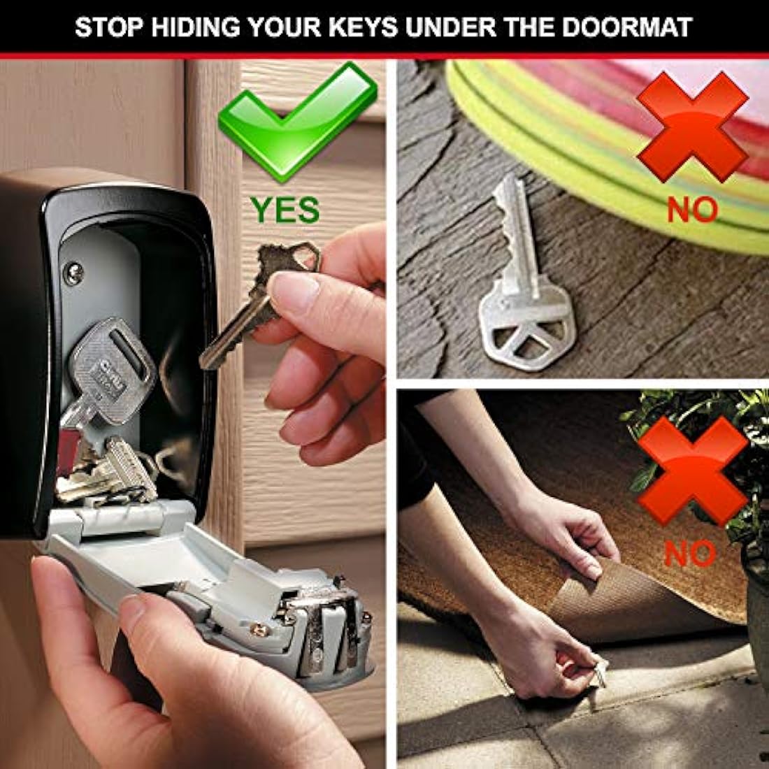 Master Lock Wall Mounted Key Safe – Weatherproof 4-Digit Lock Box