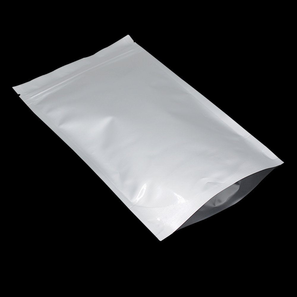 WACCOMT Silver Mylar Foil Bags – 50 Pack Smell Proof Stand Up Pouches