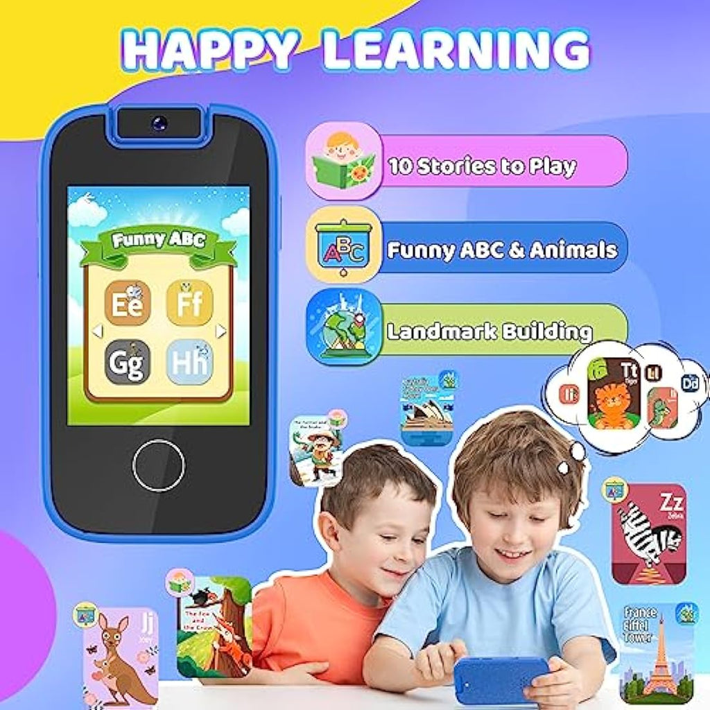 Jolof Store Kids Smart Phone | Dual Camera Toy Phone with MP3 & 8GB SD Card