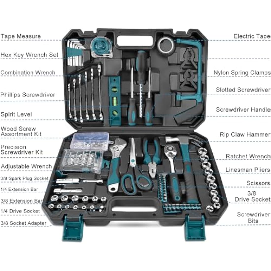 Sundpey 257-Piece Home Tool Kit | Portable Household Repair Hand Tool Set