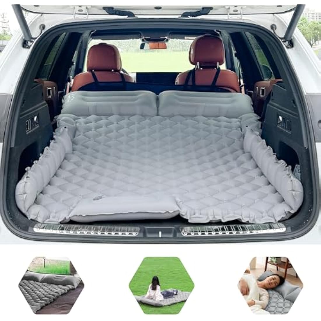 ONTYZZ SUV Car Inflatable Mattress – 2 Person Self Inflating Bed with Pump