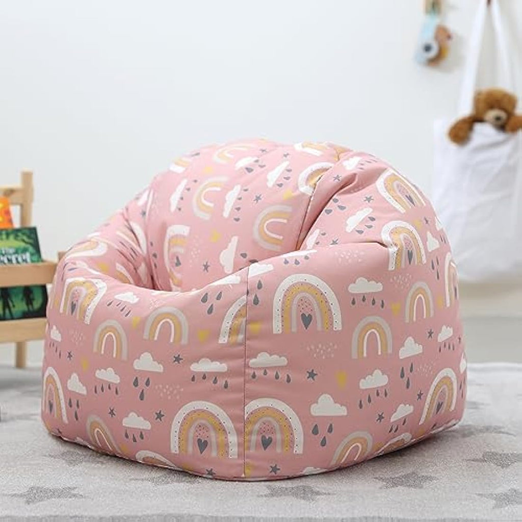 Icon Kids Rainbow Print Bean Bag Chair | Water-Resistant Seating