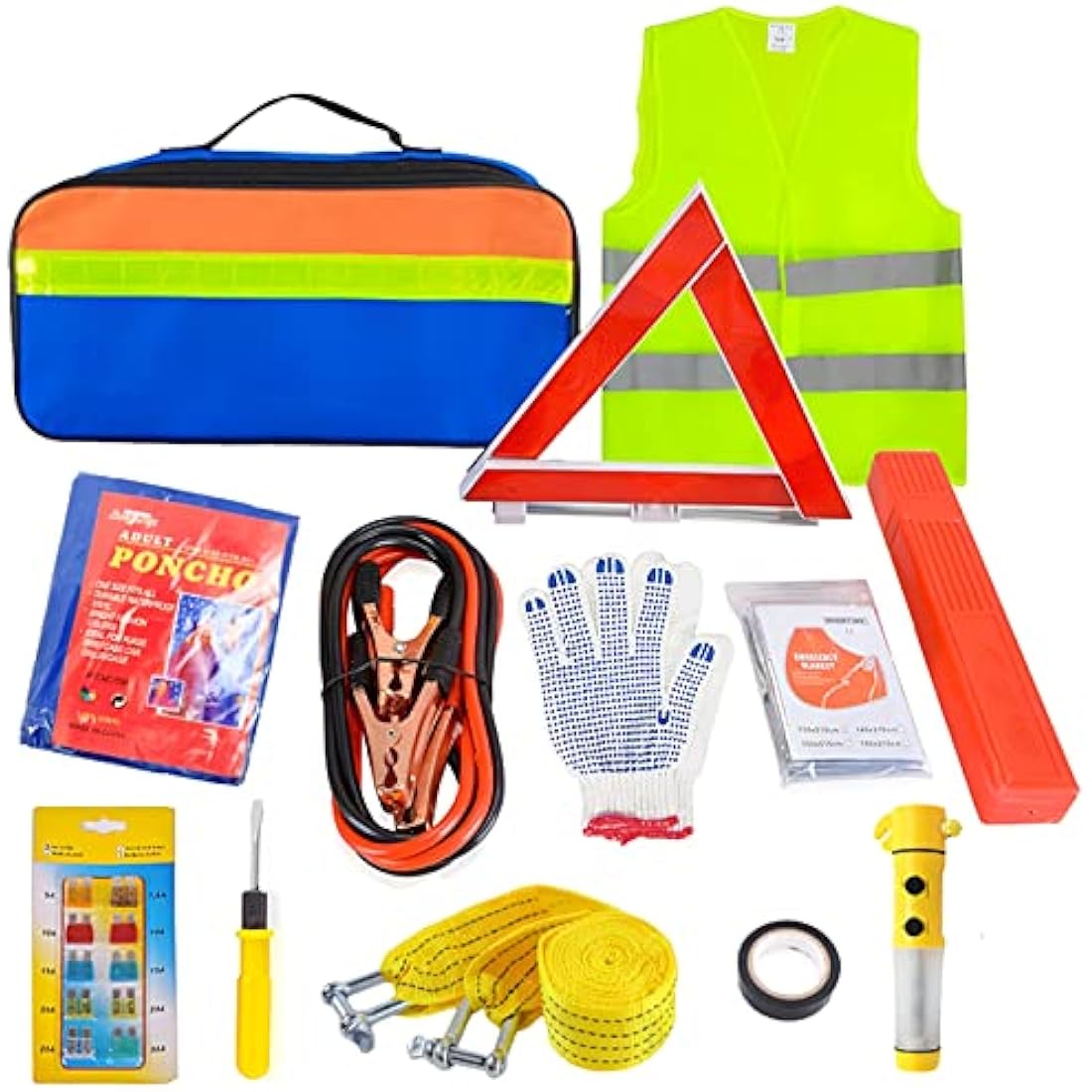 Crayfomo 12-in-1 Car Emergency Kit – European Roadside Assistance Set