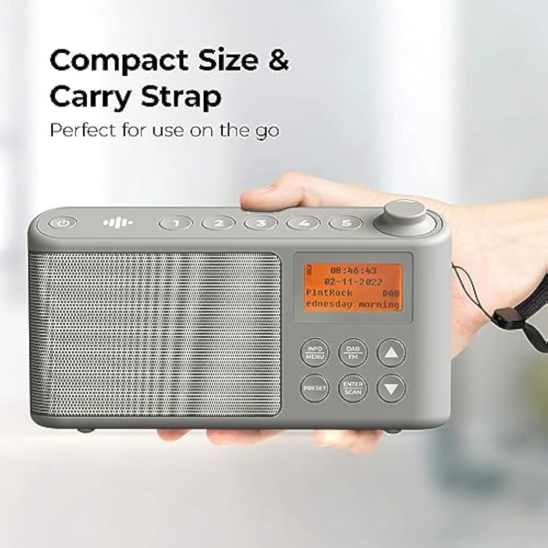 i-box Spectrum Portable DAB/DAB+ & FM Radio | 15H Battery & USB Power